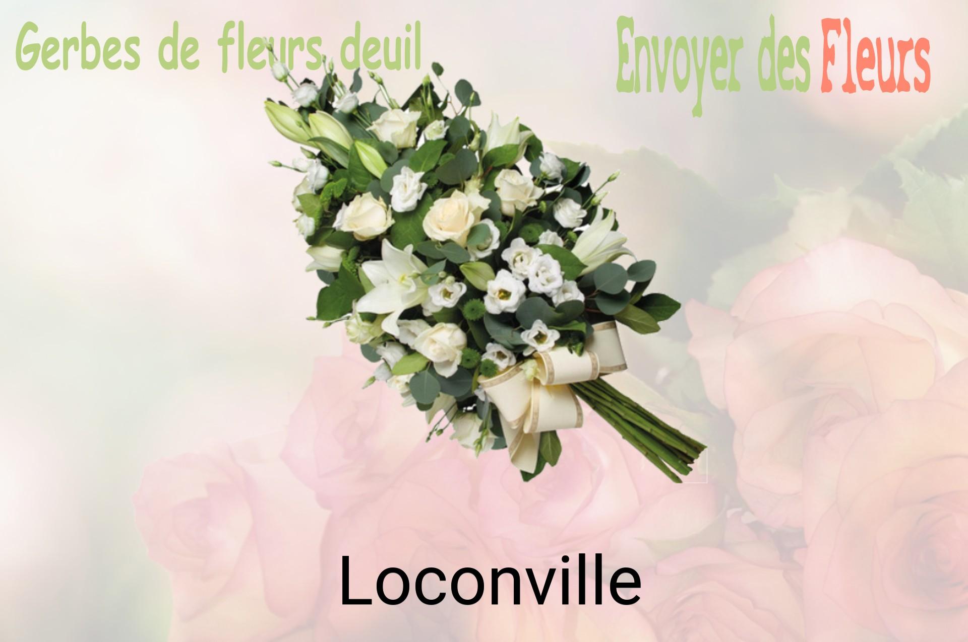 Gerbe de fleurs de deuil livrée à Loconville
